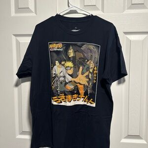 VINTAGE Shonen Jump NARUTO SHIPPUDEN T-Shirt Black Size XL Double-Sided Preowned